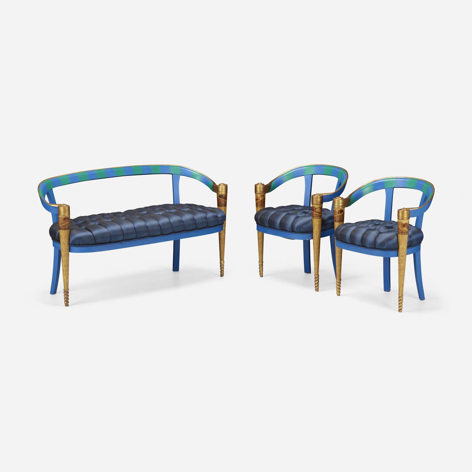 Colombostile, Venetian settee and chairs, pair (1 of 5)