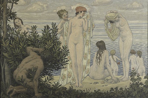 Bryson Burroughs (American, 1869 - 1934): Untitled, 1913; Signed and dated; Oil on canvas (framed); 24" x 36"; Provenance: Dr. William R. Valentiner, Detroit; Private Collection