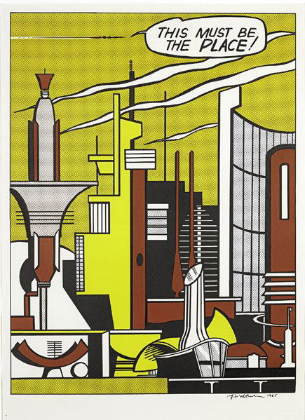 Roy Lichtenstein (American, 1923-1997): This Must be the Place, 1965; Offset lithograph in colors (framed); Signed and dated; 24 3/4" x 17 3/4" (sheet); Publisher: Leo Castelli Gallery, New York; Literature: Corlett III.20; Provenance: Priv