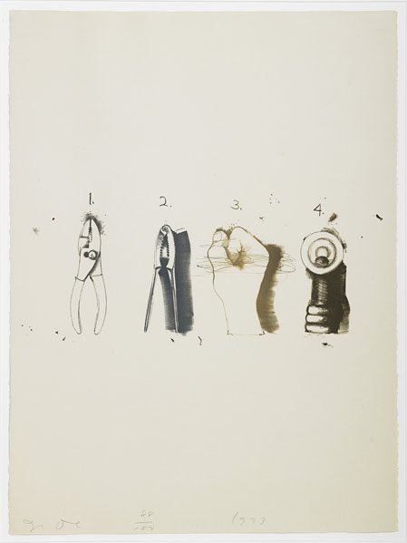 Jim Dine (American, b. 1935): Nutcracker, 1973; Lithograph in colors (framed); Signed, dated and numbered 88/10; 30" x 22 1/4" (sheet); Publisher: Petersburg Press, New York and Dayton's Gallery 12, New York; Printer: William Law;