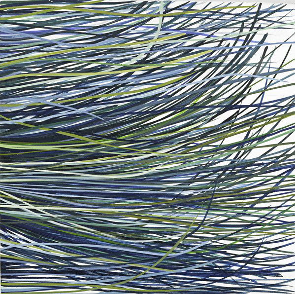 Katia Santibanez (French, b. 1964): Full, 2000; Acrylic on wood; Signed, dated and titled; 8" x 8" x 1 1/4"; Provenance: Pierogi Gallery, Brooklyn; Private Collection