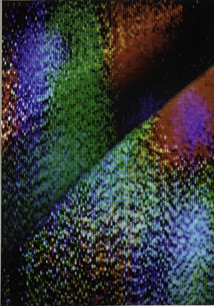 Tauba Auerbach (American, b.1981): Static 18, 2011; C-print (framed); Signed and numbered from an edition of 30; 22 3/4" x 15 7/8" (sheet); Provenance: Private Collection, New York