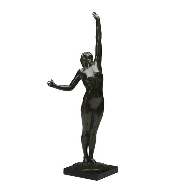 Harriet Whitney Frishmuth (American, 1880 - 1980): Star, 1916; Bronze; Signed and dated "Harriet W Frishmuth 1918 (c)" with foundry mark and number "Gorham Co. Founders #281, 0505"; 19 1/2" high, 20 1/8" high (with base); Provenance: The Eileen and Ma