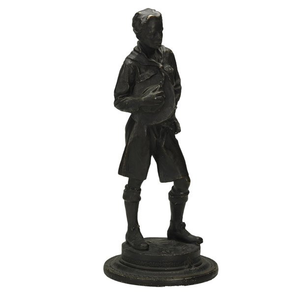 Robert Tait MacKenzie (Canadian/American, 1867-193: Boy Scout, 1915; Plaster composite; Signed and dated "Robert MacKenzie/1915"; 17" high; Literature: "Contemporary American Sculpture" The California Palace of the Legion of Honor, San Francisco, 1929;