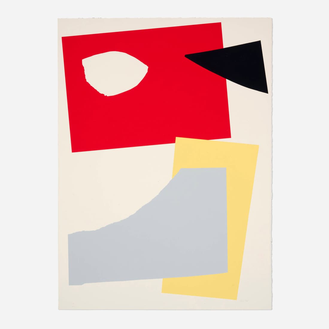 John McLean, Untitled (from the Mountjoy Suite): John McLean Untitled (from the Mountjoy Suite) 1995screenprint in colors on Waterford Series 29.5 h x 22.125 w in (75 x 56 cm) Signed, dated and numbered to lower edge '32/40 JM 95'. This work