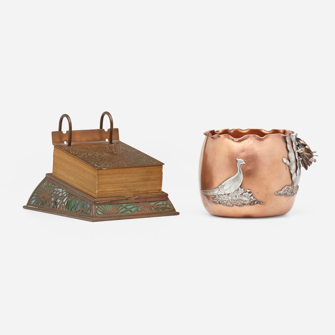 Tiffany Studios and Gorham Manufacturing Company, Desk calendar and vase (1 of 5)