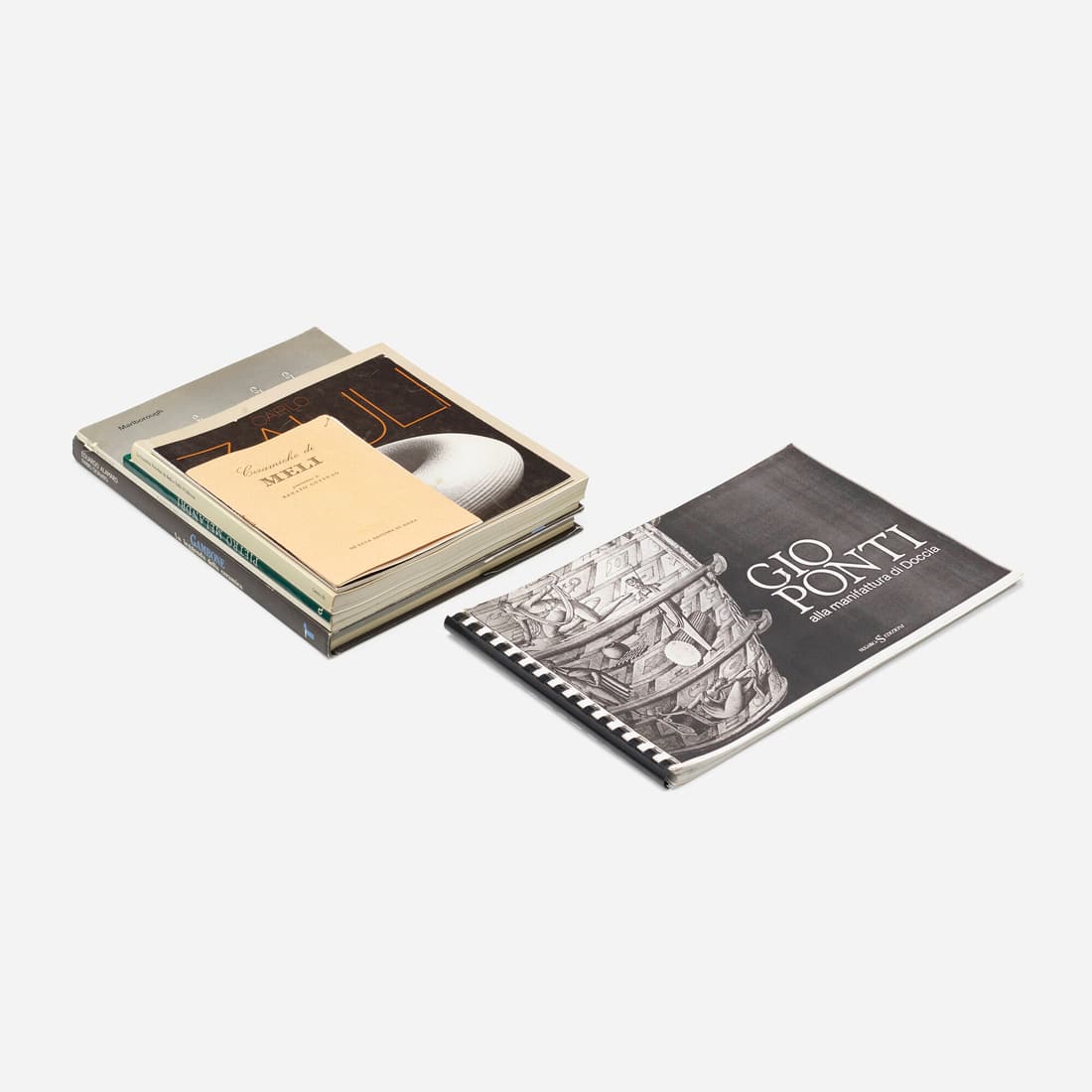 Italian ceramics surveys, seven: Italian ceramics surveys, seven Complete Lot Details Gio Ponti: Alla Manifattura Di Doccia (Photocopy book, still bound) Paolo Portoghesi, Sugar Co Se Edizioni, Italy, 1982. 137 pages, Softcover.