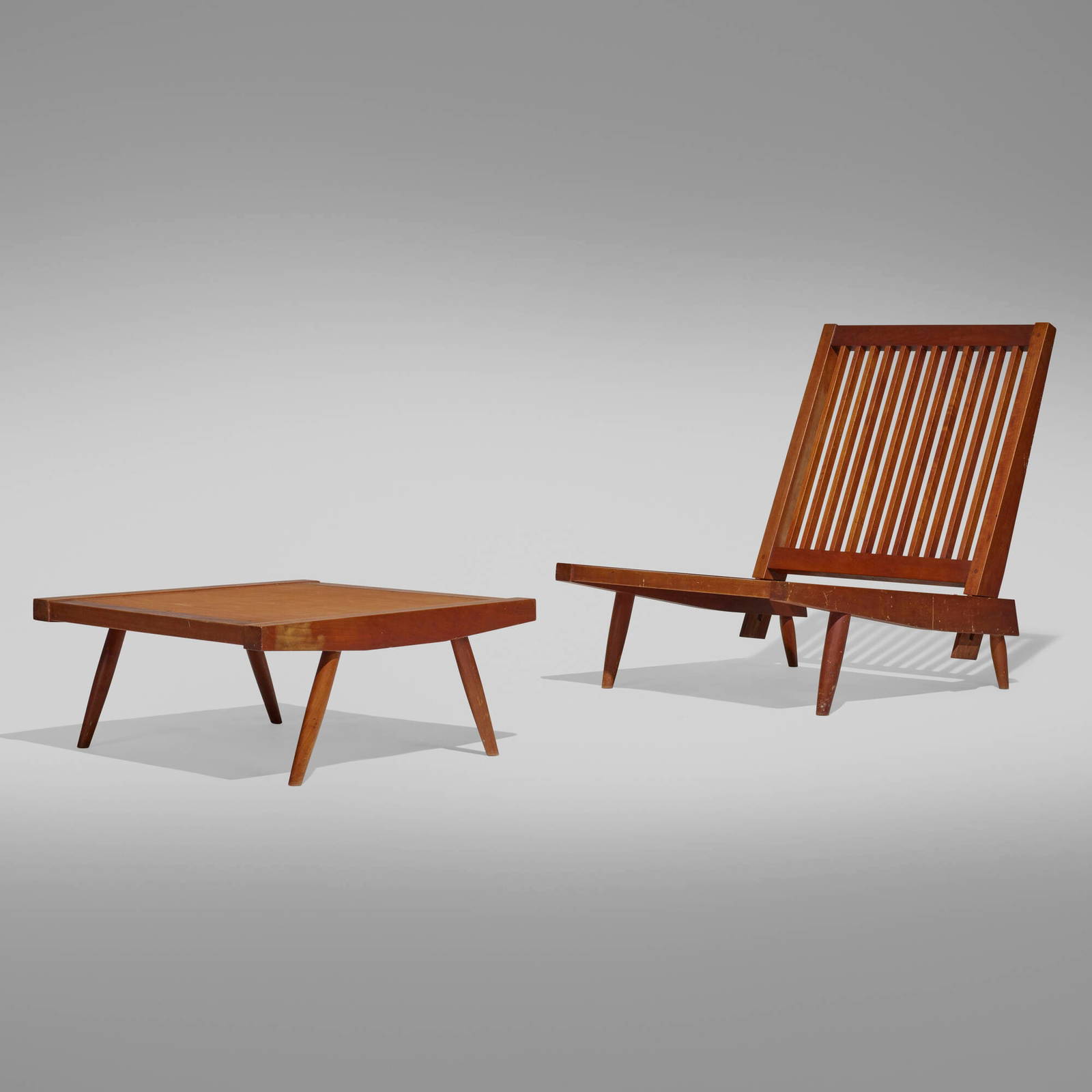 Nakashima, Cushion Chair And Ottoman Auction