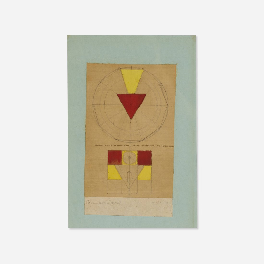 Charmion von Wiegand, Untitled (#153): Charmion von Wiegand Untitled (#153) 1961mixed media on panel sight: 10 h x 6.5 w in (25 x 17 cm) Signed, dated and inscribed to lower edge 'Charmion von Wiegand #153 1961'. Pro