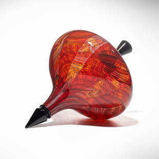 Nancy Callan, Top: Nancy Callan Top USA, 2010 hand-blown glass 19.5 h x 13 dia in (50 x 33 cm) Etched signature and date to base 'N. Callan 2010'. This work will ship from Lambertville, New Jersey.