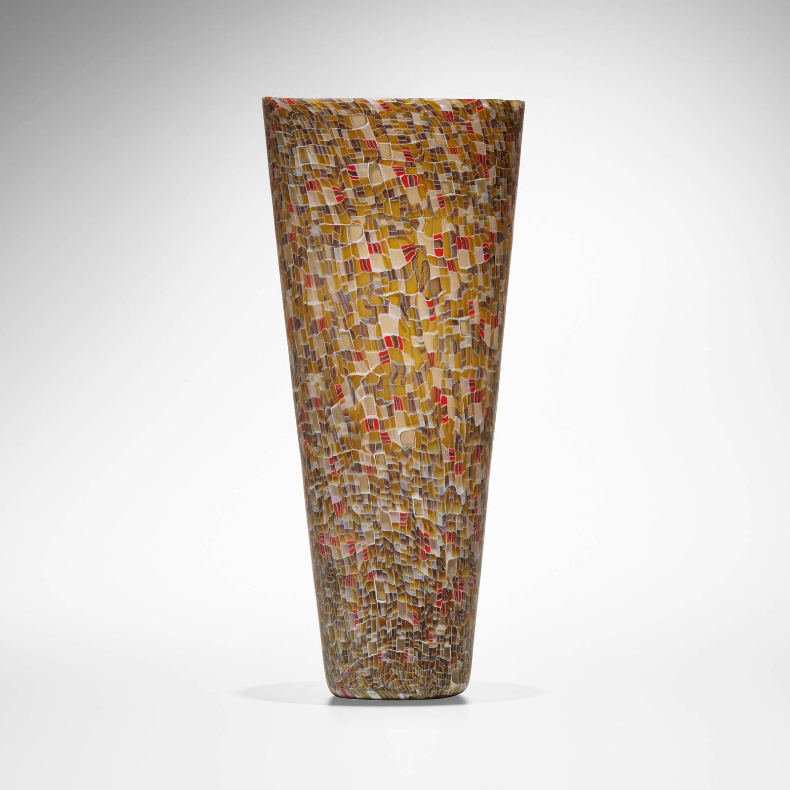 Giles Bettison, Cell #1 (from the Cell series): Giles Bettison Cell #1 (from the Cell series) Australia, 1999cold-assembled and hot-formed murrine, ground surface 14.75 h x 6.5 dia in (37 x 17 cm) Signed in murrina to body 'GEB' and etched