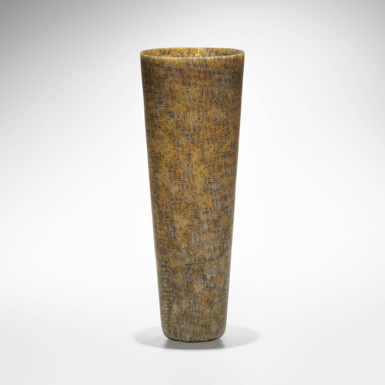 Giles Bettison, Cell #15 (from the Cell series): Giles Bettison Cell #15 (from the Cell series) Australia, 1999cold-assembled and hot-formed murrine, ground surface 16 h x 5.75 dia in (41 x 15 cm) Etched signature, title and date to undersid