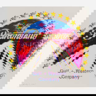 Andy Warhol, Paramount (from the Ads portfolio): Andy Warhol Paramount (from the Ads portfolio) 1985screenprint in colors on Lenox Museum Board 38 h x 38 w in (97 x 97 cm) Signed and numbered to lower left '28/190 Andy Warhol'. This work is