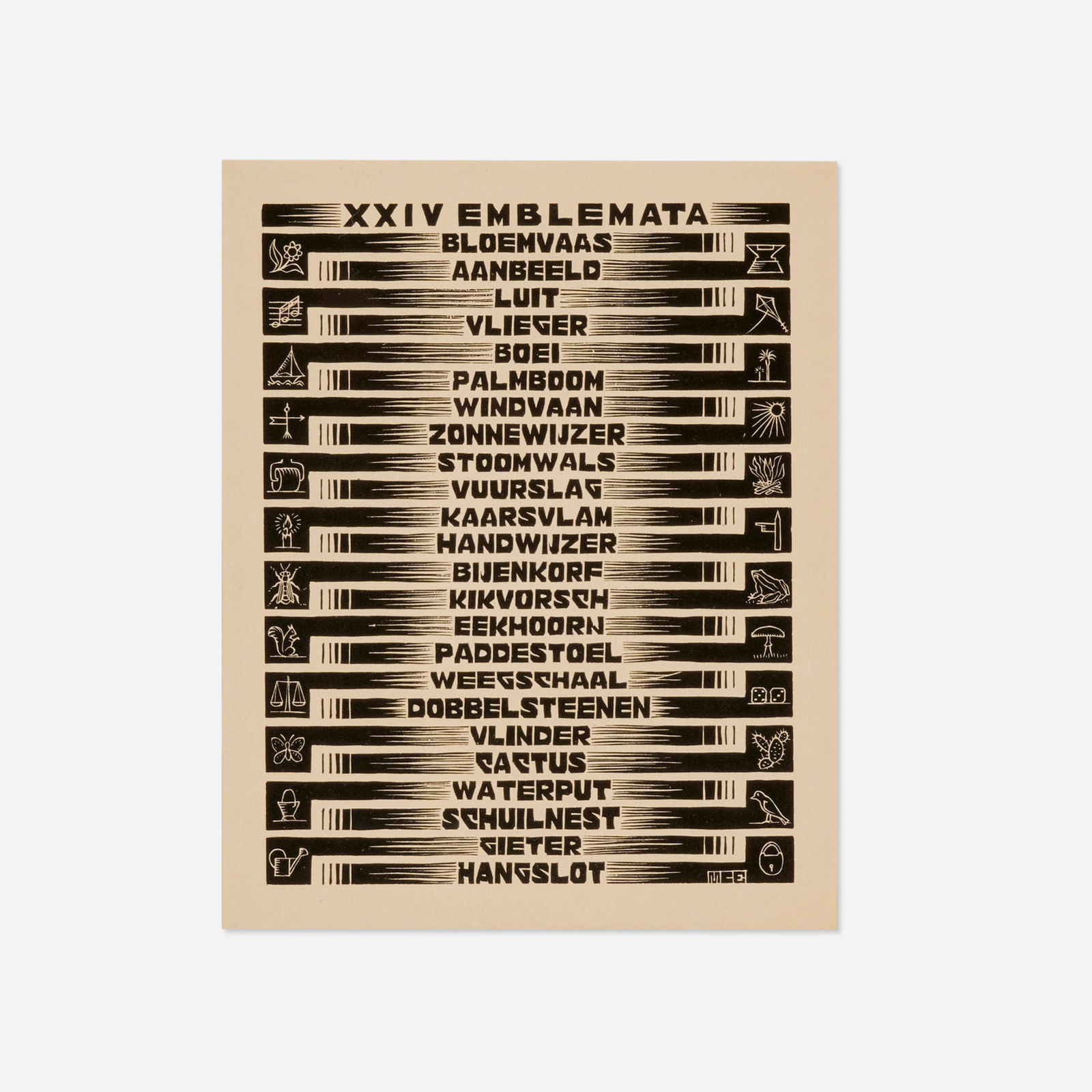 M.C. Escher, Table of Contents (1 of 3)