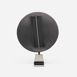 James Wines, Disc X: James Wines Disc X 1971enameled bronze, stainless steel 12 h x 9.5 w x 6.5 d in (30 x 24 x 17 cm) Etched signature to verso 'Wines' and impressed number '85-100'. This work is number 85 from t