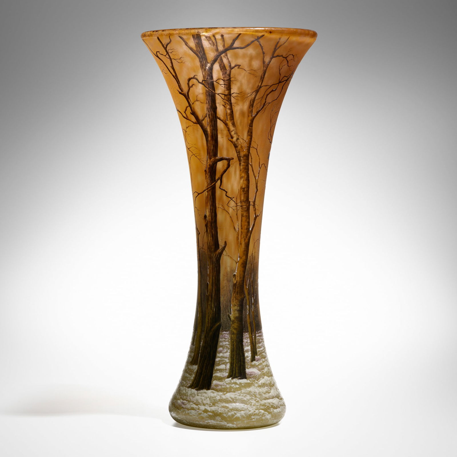Daum, Monumental Paysage d'hiver vase (1 of 5)