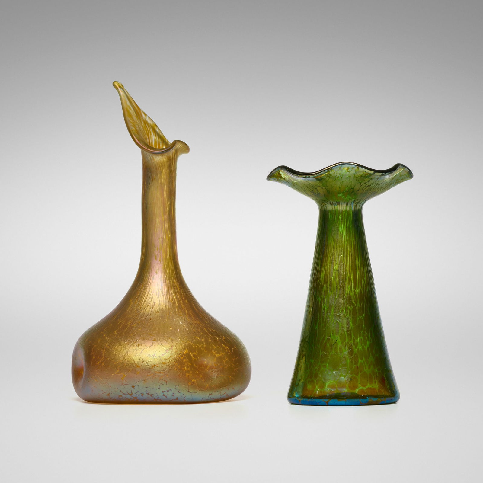 Loetz, Papillon vases, set of two (1 of 3)
