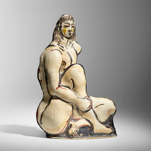 Akio Takamori, Woman: Akio Takamori Woman Japan/USA, 1984hand-built and glazed porcelain 24.75 h x 16 w x 6 d in (63 x 41 x 15 cm) Glazed signature to one side 'Akio'. Provenance: The Clay S