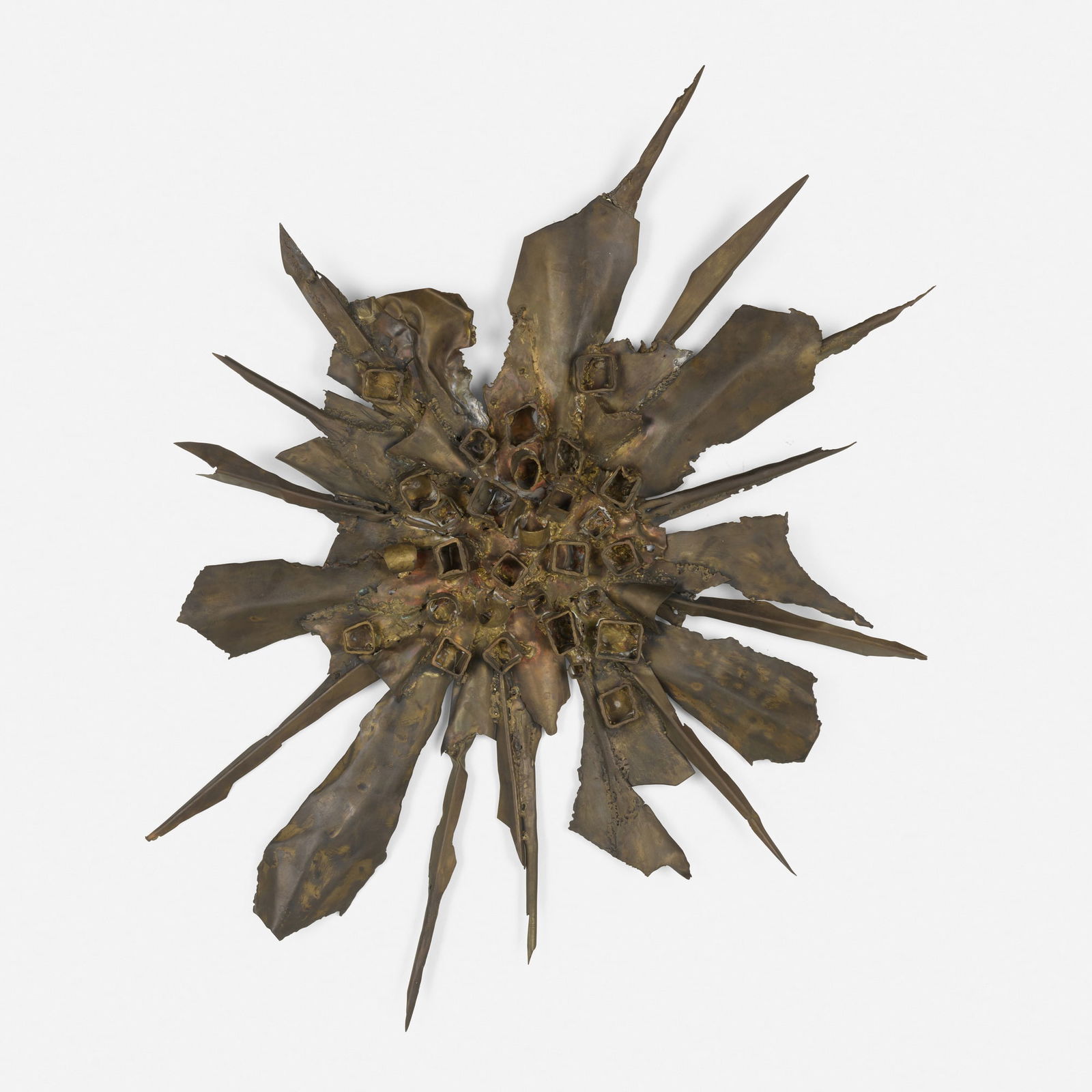 Judith Brown, Nature Form: Judith Brown Nature Form brass 55 h x 48 w x 5 d in (140 x 122 x 13 cm) Provenance: The Artist | Private Collection, New York | Heritage, Dallas, Fine & Decorative Arts, 22 S