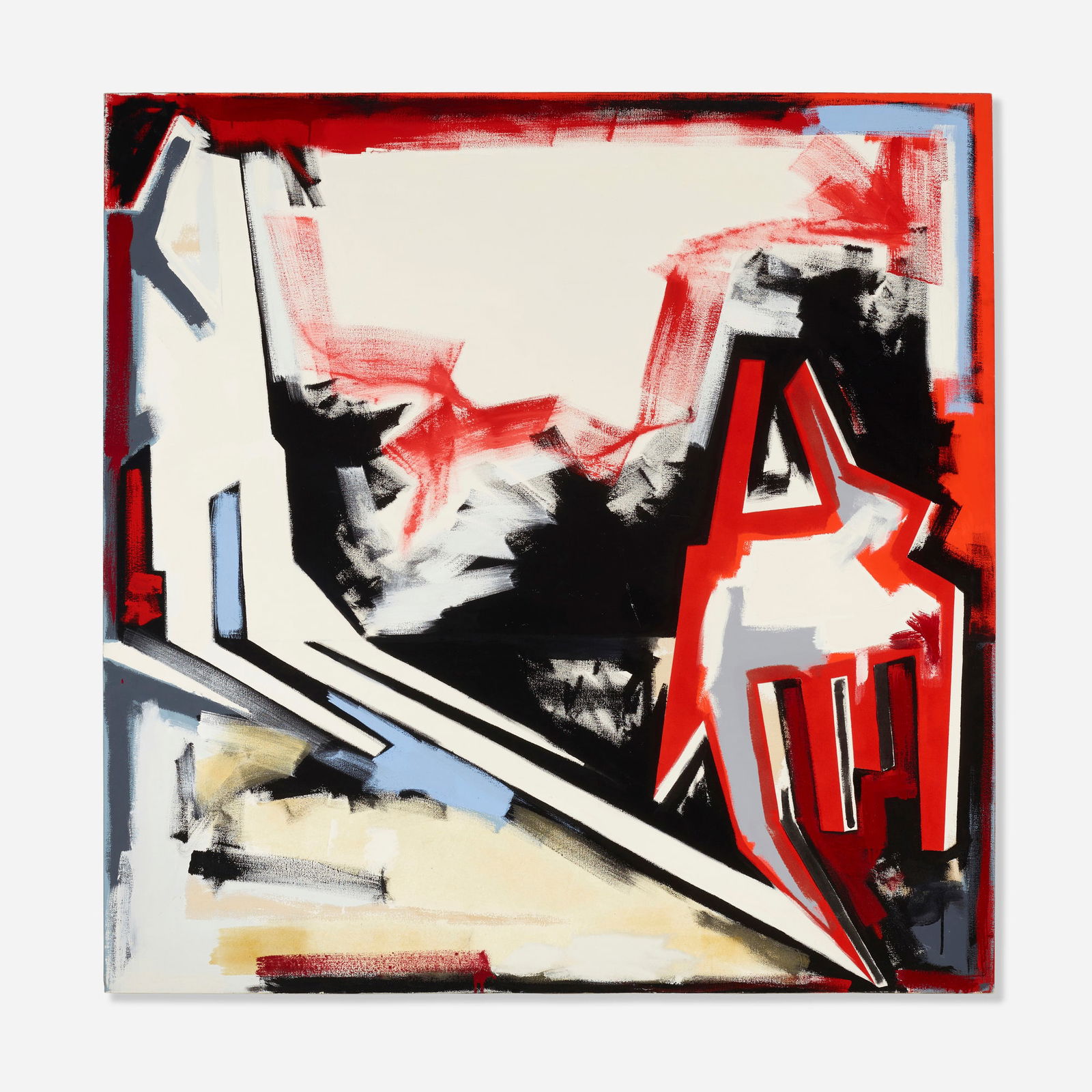 Dennis Ashbaugh, Pope Blasts Reds Again: Dennis Ashbaugh Pope Blasts Reds Again 1979acrylic, sand and felt on canvas 71.5 h x 72 w in (182 x 183 cm) Signed and dated to verso 'Dennis Ashbaugh 1979'. Provenance: