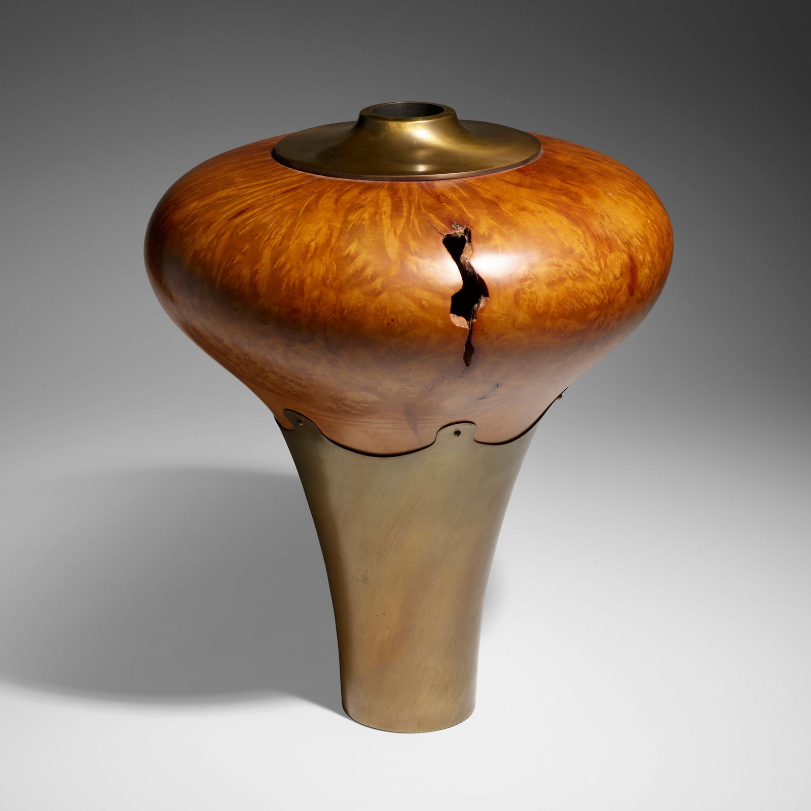 William Moore, Hera: William Moore Hera USA, 1992turned wood, spun bronze 18 h x 14.25 dia in (46 x 36 cm) Impressed signature and date to underside 'W Moore 1992'. Provenance: The Lipton C