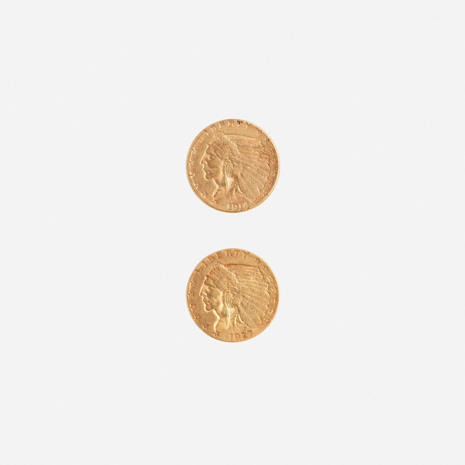 U.S. 1914-D and 1927 $2.50 Gold Coins (1 of 2)