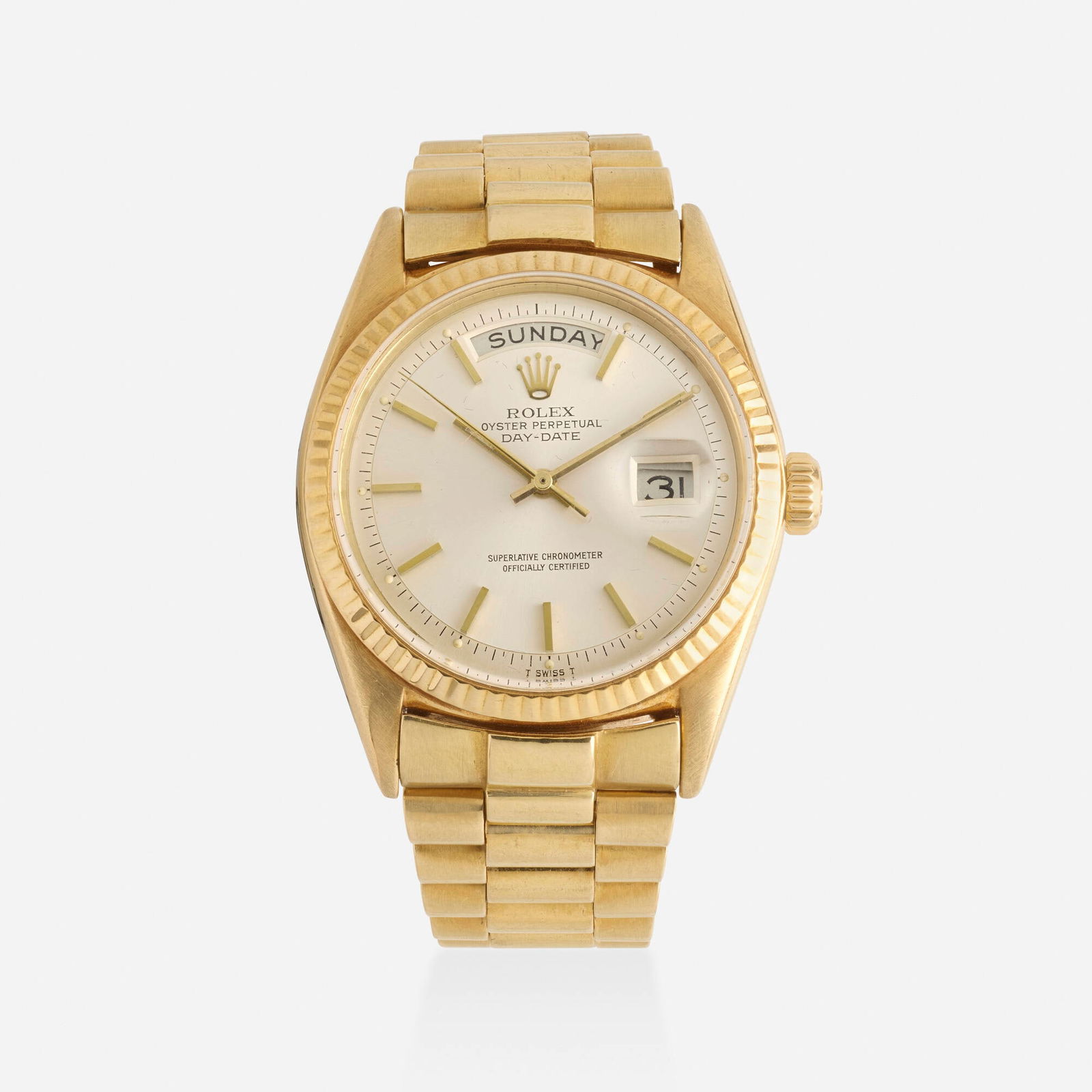 Rolex, 'Day-Date' gold wristwatch, Ref. 1803 (1 of 4)