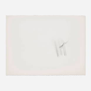 Alan Saret, Drifting Freedom Cast-In: Alan Saret Drifting Freedom Cast-In 1983graphite on Arches 22.375 h x 30.125 w in (57 x 77 cm) Signed, titled, dated and inscribed to verso 'Drifting Freedom Cast-In Alan Saret 1983 Dec 29 47/