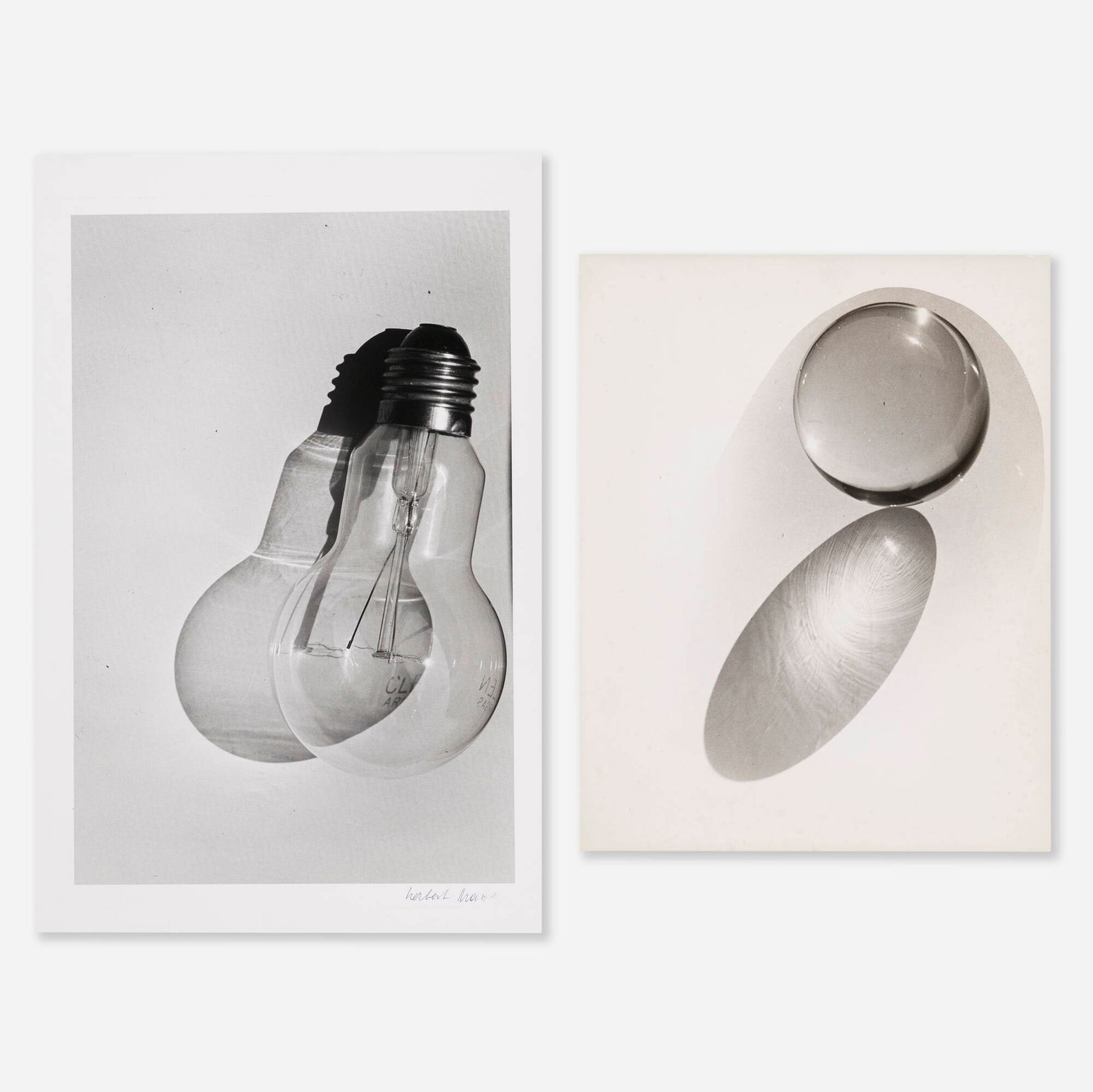 Herbert Matter, Two works: Herbert Matter Two works 1934gelatin silver print 14 h x 11 w in (36 x 28 cm) 18.25 h x 12 w in (46 x 30 cm) Signed to lower right of one work 'Herbert Matter'; signed, dated and inscribed