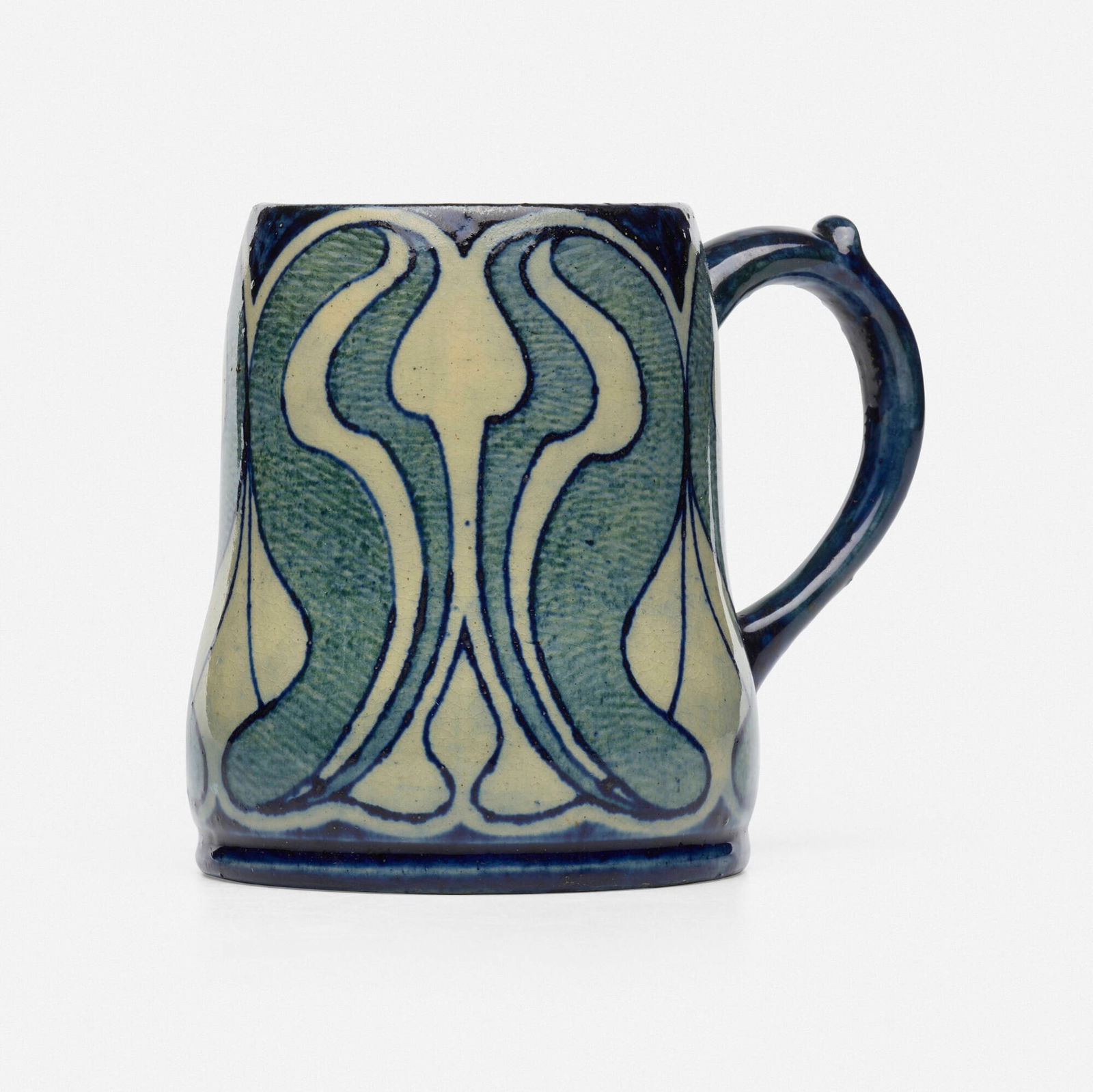 Gertrude Roberts Smith for Newcomb College Pottery, Early mug with plant cross-sections (1 of 4)