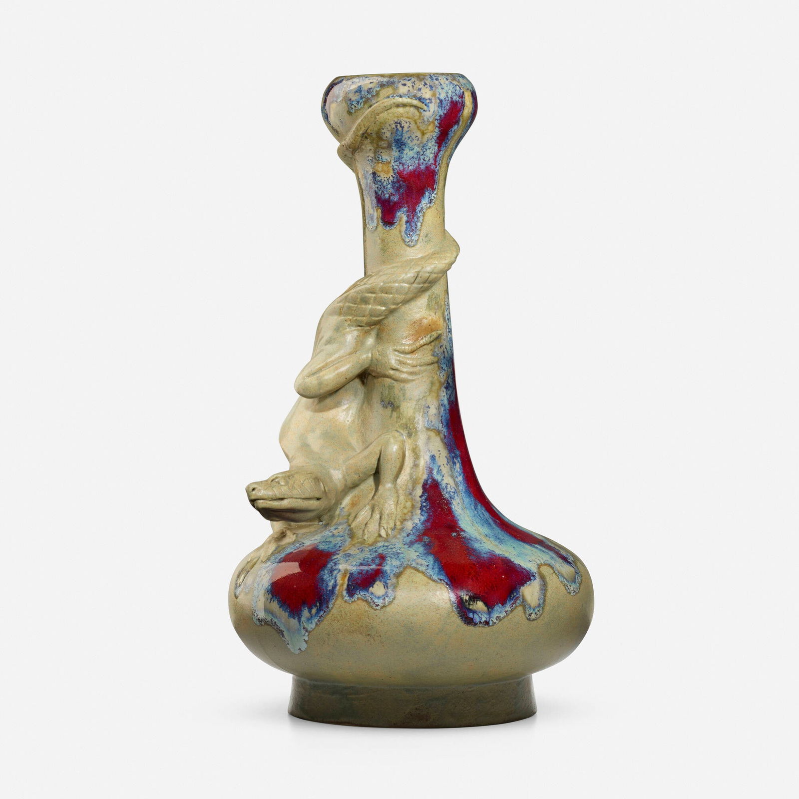 Charles Virion for Boue et Petit, Vase with lizard (1 of 4)