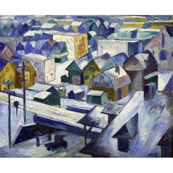 OTTO HENRY ROTHENBURGH (American, 1893-1992): Oil on canvas; "Carroll Station, Yonkers, NY, 1925" (framed); Signed and dated; 29 7/8" X 36"