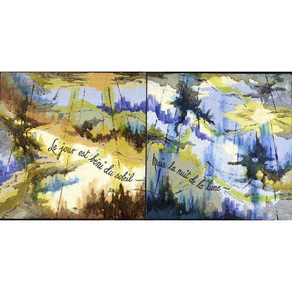 ROGER HOFFMAN SELCHOW ( American, b. 1911 ): Oil on board triptych; 19 5/8" x 78 3/4" (open)