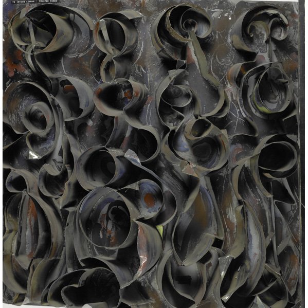 IRVING GEORGE LEHMAN (American, 1900 - 1983): Painted metal relief mounted on wood frame; "Related Forms"; 36" x 34 3/8" x 10"