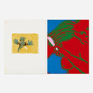 Various Artists, Two works from New York Ten: Various Artists Two works from the New York Ten portfolio 1964screenprint in colors sheet (each): 21.875 h x 17 w in (56 x 43 cm) Lot includes George Segal, Woman Brushing Her Hair and