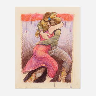 Luis Jimenez, Texas Dancing: Luis Jimenez Texas Dancing 1979lithograph in colors sight: 26 h x 20.75 w in (66 x 53 cm) Signed, dated, numbered and inscribed to lower edge '72/100 For Catharine '87 Luis Jimenez '79'. This