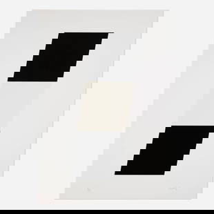 Ellsworth Kelly, Black/White/Black: Ellsworth Kelly Black/White/Black 1970 screenprint in colors on Special Arjomari sight: 42.25 h x 29.75 w in (107 x 76 cm) Signed and numbered to lower edge '9/75 Kelly' with publisher's stamps.