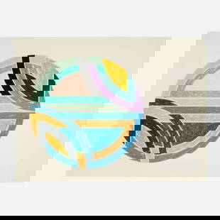 Frank Stella, Sinjerli Variation II: Frank Stella Sinjerli Variation II 1977 lithograph and screenprint in colors on Arches Cover image: 24.875 dia in (63 cm) sheet: 31.625 h x 42 w in (80 x 107 cm) Signed, dated and numbered to
