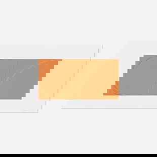 Robert Mangold, Untitled: Robert Mangold Untitled (from the Multiple Panel Paintings series) 1977 / 1992 screenprint in colors on Fabriano 11.75 h x 24 w in (30 x 61 cm) Signed and dated to lower right 'RM 1992'. This work