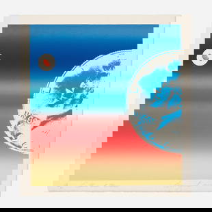 James Rosenquist, Earth and Moon: James Rosenquist Earth and Moon 1971 lithograph in colors on Arches image: 16.5 h x 15.5 w in (42 x 39 cm) sheet: 18.75 h x 17.625 w in (48 x 45 cm) Signed, titled, dated and numbered to lower