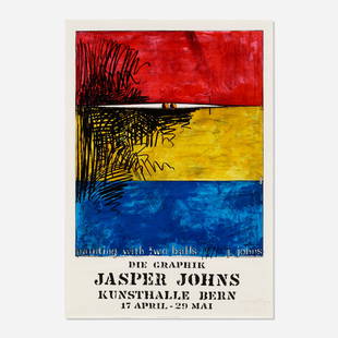 Jasper Johns, Die Graphik / Jasper Johns: Jasper Johns Die Graphik / Jasper Johns (Painting with Two Balls) 1971lithograph in colors sight: 38.75 h x 27 w in (98 x 69 cm) Signed and inscribed to lower right 'For Mike + Terry Jasper Jo