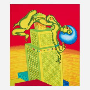 Peter Saul, Angela Davis: Peter Saul Angela Davis 1972lithograph in colors 34.875 h x 30 w in (89 x 76 cm) Signed and numbered to lower edge '86/100 Saul' with printer's stamp to verso. This work is number 86 from the