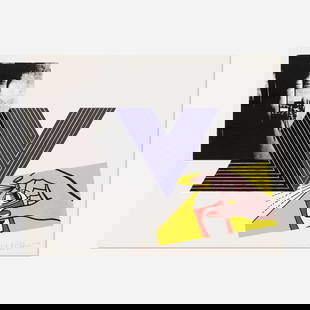 Richard Pettibone, Appropriation Print: Richard Pettibone Appropriation Print (with Andy Warhol, Frank Stella, and Roy Lichtenstein) 1970 screenprint in colors 12.25 h x 16 w in (31 x 41 cm) Signed and dated to lower right 'Richard