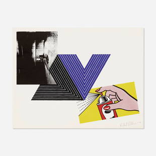 Richard Pettibone, Appropriation Print: Richard Pettibone Appropriation Print (with Andy Warhol, Frank Stella, and Roy Lichtenstein) 1970screenprint in colors 12.25 h x 16 w in (31 x 41 cm) Signed and dated to lower right 'Richard P