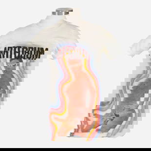 Lynda Benglis, Centrefold: Lynda Benglis Centrefold 1974 screenprint in colors and airbrush on cotton T-Shirt 27.5 h x 25 w in (70 x 63 cm) This work is from the approximate edition of 50 printed by Bill Weege at the Jones