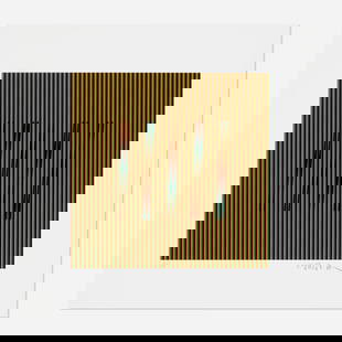 Carlos Cruz-Diez, Color Aditivo Plaza: Carlos Cruz-Diez Color Aditivo Plaza 2017 chromography print in colors image: 7.875 h x 8 w in (20 x 20 cm) sheet: 11.75 h x 11.75 w in (30 x 30 cm) case: 12.7 h x 12.5 w in (32 x 32 cm) Signed