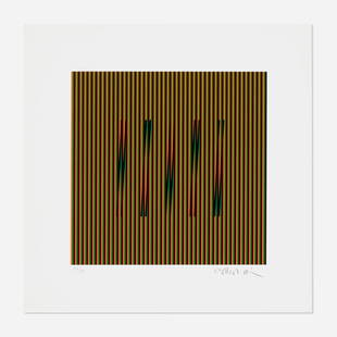 Carlos Cruz-Diez, Color Aditivo Plaza: Carlos Cruz-Diez Color Aditivo Plaza 2017chromography print in colors image: 7.875 h x 8 w in (20 x 20 cm) sheet: 11.75 h x 11.75 w in (30 x 30 cm) case: 12.7 h x 12.5 w in (32 x 32 cm)