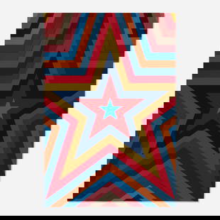 Sol LeWitt, Five Pointed Star with Color Bands: Sol LeWitt Five Pointed Star with Color Bands 1992 screenprint in colors on Arches Cover 35.375 h x 24.75 w in (90 x 63 cm) Signed and numbered to lower right 'LeWitt 19/250'. This work is number