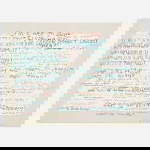 Allen Ruppersberg, Where's the Original: Allen Ruppersberg Where's the Original 2000 lithograph in colors 26.875 h x 35.875 w in (68 x 91 cm) Signed, dated and numbered to lower edge 'PP A. Ruppersberg 2000' with blindstamp. This work is