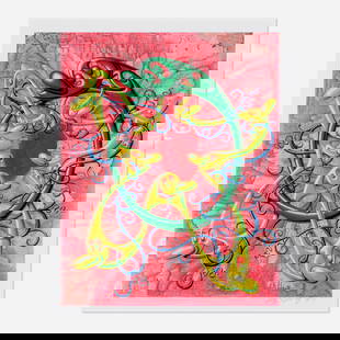 Kenny Scharf, Vring!: Kenny Scharf Vring! 2023 archival print with metallic accents, gloss overlays, and screenprinted highlights on 100% Cotton 290 gsm Entrada Rag image: 25 h x 20 w in (63 x 51 cm) sight: 27.625 h x